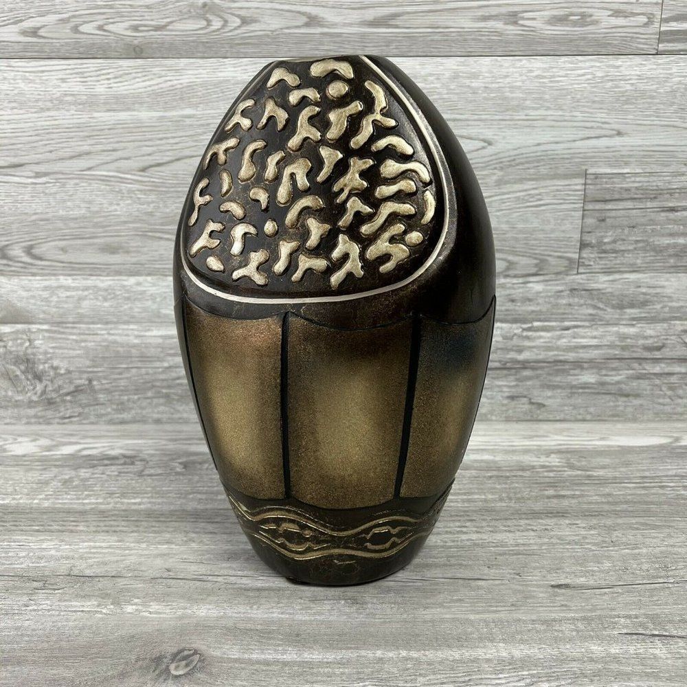Artmax International Home Décor Classic Vase Embossed Bronze Decorative Vase